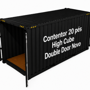 Contentor 20 pés High Cube Double Door Novo