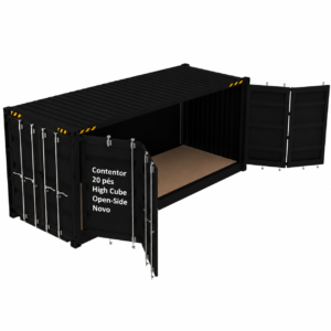 Contentor 20 pés High Cube Open-Side Novo